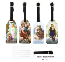 NEW Set of 4 Religious Luggage Travel Suitcase Tags Guardian Angel, Mary... - $19.99