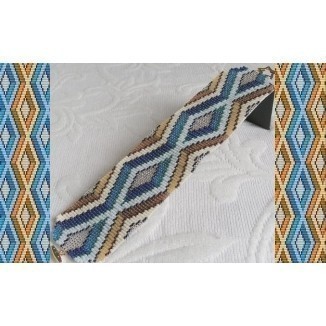 2 Odd Drop Peyote Bead Patterns - Blue Diamonds Cuff Bracelets - 2 for 1 Price