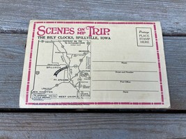 VTG Scenes on My Trip Billy Clocks Spillville Iowa Mailing Souvenir Foli... - £7.43 GBP