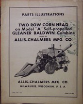 Allis Chalmers Two-Row Corn Head for Gleaner A Combine - Parts Manual  - £7.99 GBP