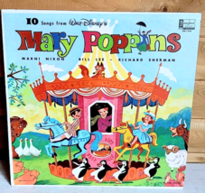 Vintage Vinyl Walt Disney Mary Poppins Soundtrack 33 RPM Record 1964 - £27.77 GBP
