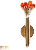 Wall-Mounted Flower Tube For Flower Display, Wall Metal Vase Decoration, Gold - £22.70 GBP