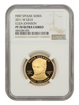 2011-W $10 Eliza Johnson NGC PR70DCAM - £1,267.39 GBP