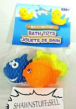 Turtle GoldFish Shark bath time toys kids Bathtime fun 3pk 6mos + toddle... - £7.19 GBP