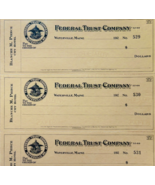 1920 Federal Trust Checks Lot of 3 City Hotel Waterville Maine 529-531 F... - $551.77 MXN