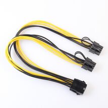 30cm PCI-Express PCIE 8Pin to Dual 8Pin Graphic Video Card Adapter Power... - $3.43