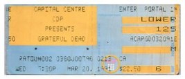 Grateful Dead Konzert Ticket Stumpf März 20 1991 Washington Dc Landrover Md - £42.17 GBP