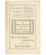 Pribate Secretary a Farcical Comedy vintage program or playbill 1912 Cli... - €12,05 EUR Pribate Secretary a Farcical Comedy vintage program or playbill 1912 Cli... - €12,05 EUR