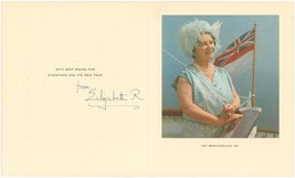 1967 Queen Mother Autogramm Elizabeth II&#39;s Mother Signed Christmas Card ... - $1,264.59
