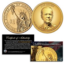 Joe Biden Genuine 46th President Presidential Dollar $1 U.S. Coin GOLDEN-HUE - £7.68 GBP