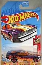2019 Hot Wheels #57 HW Flames 8/10 &#39;71 MUSTANG FUNNY CAR Purple w/Red 5 Spoke - £6.25 GBP