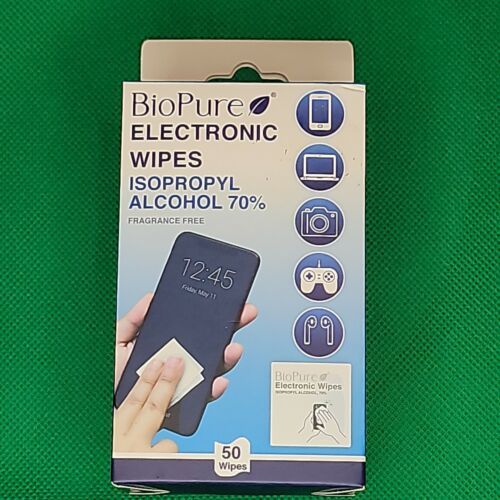 Electronic Cleaning Wipes BioPure 70% Isopropyl Alcohol fragrance free 5... - $4.94