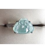 [Investment Grade] 15mm ICE Jadeite Ring - Rare Sky Blue - Grade A All N... - $450.00