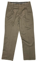 Perry Ellis Portfolio Khaki Pleated Pants Men Size 34x34 (Measure 34x33)... - £10.18 GBP