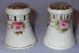 Nippon Rose Painted Salt and Pepper Shaker Set - £11.12 GBP