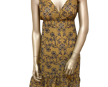 FOR LOVE &amp; LEMONS Womens Midi Dress Pia Halter Floral Khaki Size S - £65.79 GBP