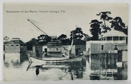 Tarpon Springs Boathouses at The Bayou c1910 Postcard R20 - $8.95