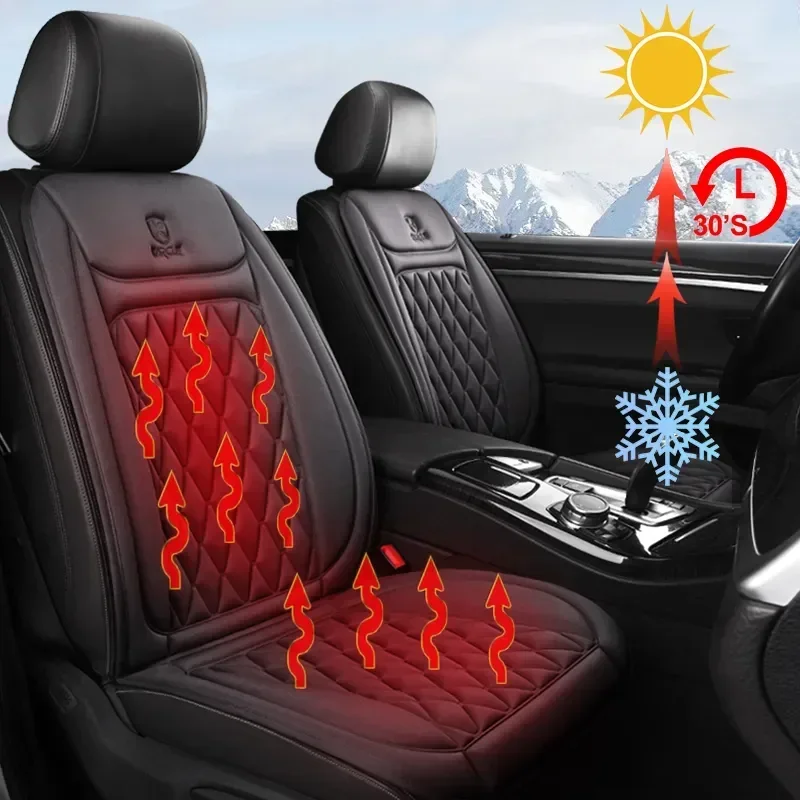 12V 24V Car Seat Heater 30s Fast Heated Car Seat Cover Flannel/Cloth Car Heating - £26.11 GBP+