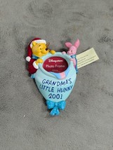 Disney Winnie The Pooh &amp; Piglet Picture Frame Christmas Ornament GRANDMA... - $13.58