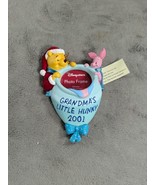 Disney Winnie The Pooh &amp; Piglet Picture Frame Christmas Ornament GRANDMA... - $13.58