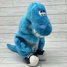 Pajanimals T-Rex Blue Dinosaur  Plush Stuffed Animal Zipper Pajama Storage Vtg - £31.55 GBP
