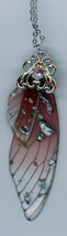 Moda Hecho a Mano Oro Rosa Color Fairy Cuento Cicada Alas Collar Pedrería - $20.63 Moda Hecho a Mano Oro Rosa Color Fairy Cuento Cicada Alas Collar Pedrería - $20.63