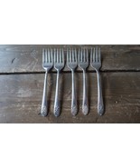 Vintage Melody Silverplate 5 Salad Forks - £15.77 GBP