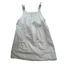 Old Navy Girls Dress White Eyelet Sleeveless Pullover Pockets 2 Piece Set 2T New - $10.68