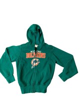 Vintage NFL Team Apparel Girls Size XL 14 16 Full Zip Miami Dolphins Hoo... - £15.85 GBP