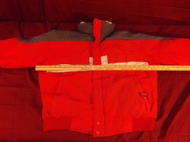 Powderdown Coat Kids Size Large Red/Gray ~ NM 13541 - £16.89 GBP