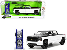 2014 Chevrolet Silverado Z71 Pickup Truck Black and White with Extra Wheels "Jus - $48.94