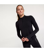 CALIA Women&#39;s Run Long Sleeve 1/4 Zip Black Pullover Top Active Vented S... - $550.13 MXN