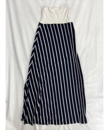 Vanity Women&#39;s Multicolor Stripped Long Skirt Split Hem Fold-Over Waist ... - £8.15 GBP