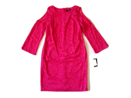 NWT Nine West Candy Pink Cold Shoulder Raglan Sleeve Lace Shift Dress 4 $89 - £19.18 GBP