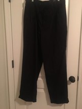 Izod Men&#39;s Black Chino Pants Pockets Zip Casual Size 38/34 Regular  - $42.57