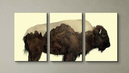 wall26 Buffalo and The Rocky Mountains - Canvas Art Wall Art - 24&quot;x36&quot; - £46.96 GBP