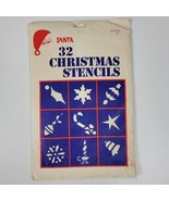 Vintage Christmas Window Stencils Chase Products 32 Holiday Crafts Made ... - £7.58 GBP