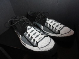 Donald Pliner Glass Beaded Black and White Made in Italy Shoes Size 12 M image 2