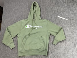 Champion Hoodie Mens Medium Reverse Weave Pullover Sweatshirt Spellout S... - $34.64