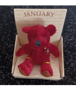 Russ Bear of the Month January Birthstone GARNET Miniature Teddy Bear NI... - £14.81 GBP