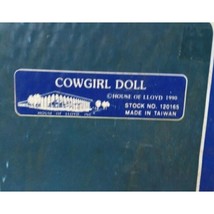 VTG 1990 House Of Lloyd Cowgirl Doll Stock No. 120165 Porcelain Doll W/ ... - £15.36 GBP