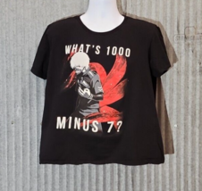 Tokyo Ghoul Fumination &quot;What&#39;s 1000 Minus 7?&quot; Juniors Black T-Shirt - Size XL - £11.57 GBP