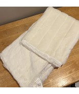 Martha Stewart Everyday Cream Faux Fur Throw Blanket 48x60” - $54.29 CAD