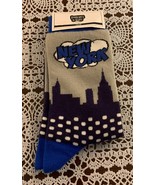 Ladies Crew Socks New York City Design One Size Patches Pins Blue Brand New - $11.99