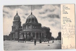 Postcard CA California San Francisco City Hall 1906 Earthquake Undivided... - $6.93