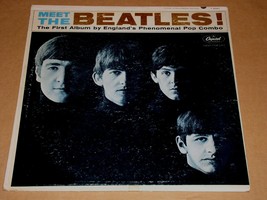 The Beatles Meet The Beatles! Record Album Vinyl Vintage Capitol Label MONO 5 - £36.08 GBP