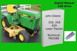 John Deere 316 318 420 Lawn and Garden Tractor Technical Manual See Description - £18.95 GBP