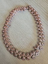 Vintage Egyptian Scroll Copper Swirl Design Collar Necklace  - £11.98 GBP