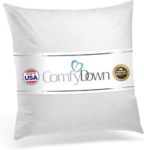 22X22 Decorative Throw Pillow Insert, Down And Feathers Fill, 100%, Single - $42.96