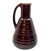 Marcrest Daisy &amp; Dot CO Warm Brown Drip Oven-Proof Stoneware Coffee Carafe 10&quot; - £18.64 GBP